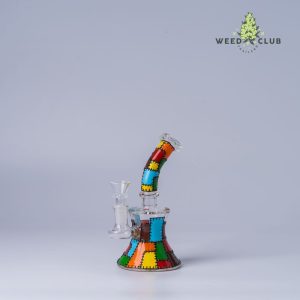 บ้องแก้วทรงวิทยาศาสตร์ Phoenix Star 6.8" ลายตัดแปะแบบสามมิติ   Colorful 3D Painting   Beaker Bong
