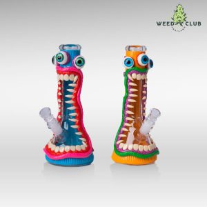 บ้องแก้ว ลายปีศาจปากกว้างแบบสามมิติ Colorful Aldrich Jaws 3D Bong 10 "