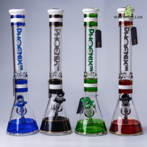 บ้องแก้วพร้อมกรอง Phoenix Star  ขนาด 18" Phoenix Star Beaker Bong With Ice Catcher