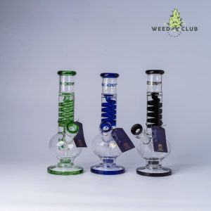 บ้องแก้วPHOENIX STAR สูง10นิ้ว พร้อมกรีเซอรีนคอยล์ Showerhead Perc Freezable Coil Straight Bong
