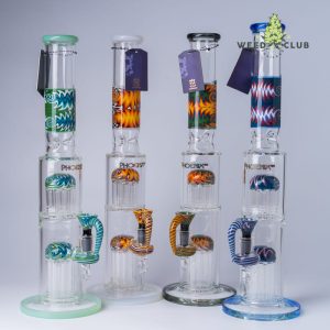 บ้องแก้ว Phoenix Star 17" Double 10 tree arms Percolator Bong